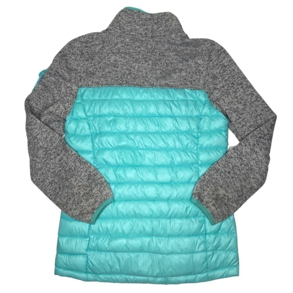 Free Country Mid-Weight Hybrid Down Jacket Turquoise/Grey Sz L